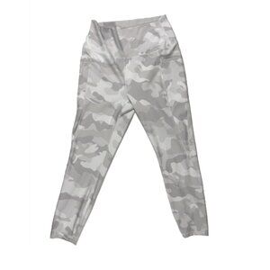 Women's Reebok (RBX) Pull-On White/Grey Camouflage Active Leggings; Large (L)